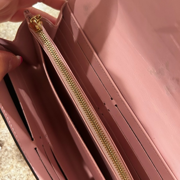 Authentic Louis Vuitton Monogram Vernis  Sarah Long Wallet Rose Pink - Picture 4 of 4